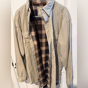 Redhead Brand Co Button Up with Plaid Lining  Sz Large